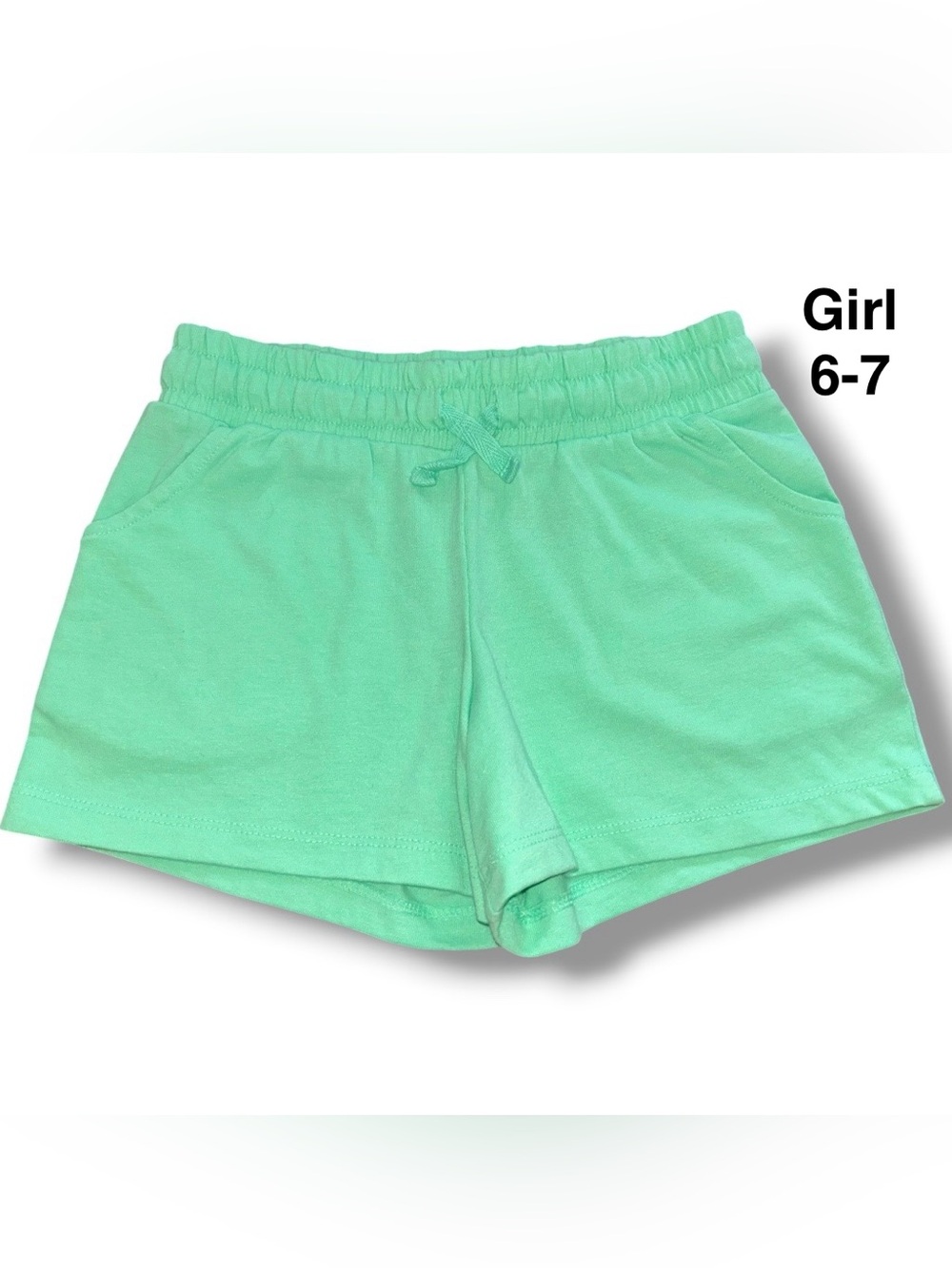 Cat & Jack Girls Mint Green Elastic-Waist Casual Shorts Size S 6/7